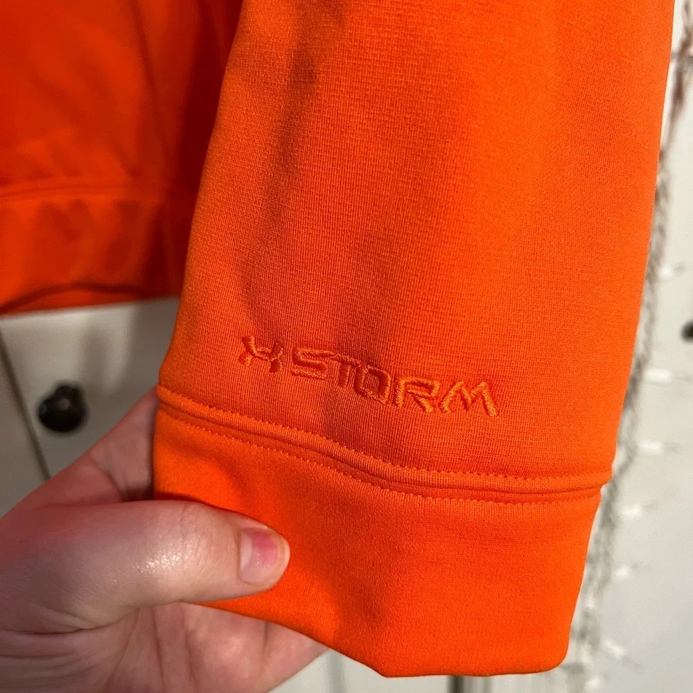 Men’s Under Armour Orange and Blue Pullover Storm Hoodie Size Large